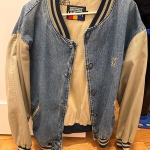 Hartwell Two-Tone Denim & Khaki Bomber Jacket